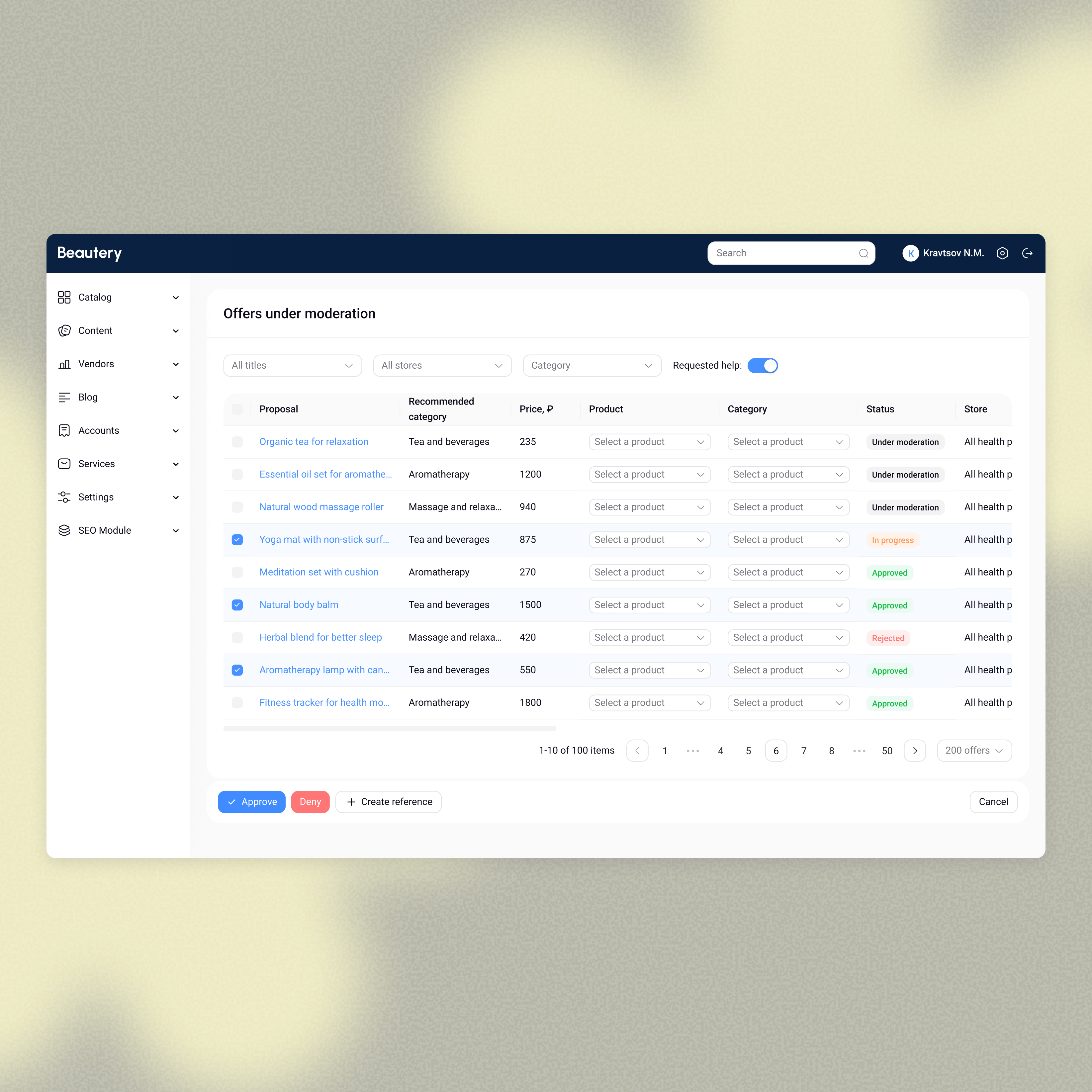 Marketplace Admin Dashboard